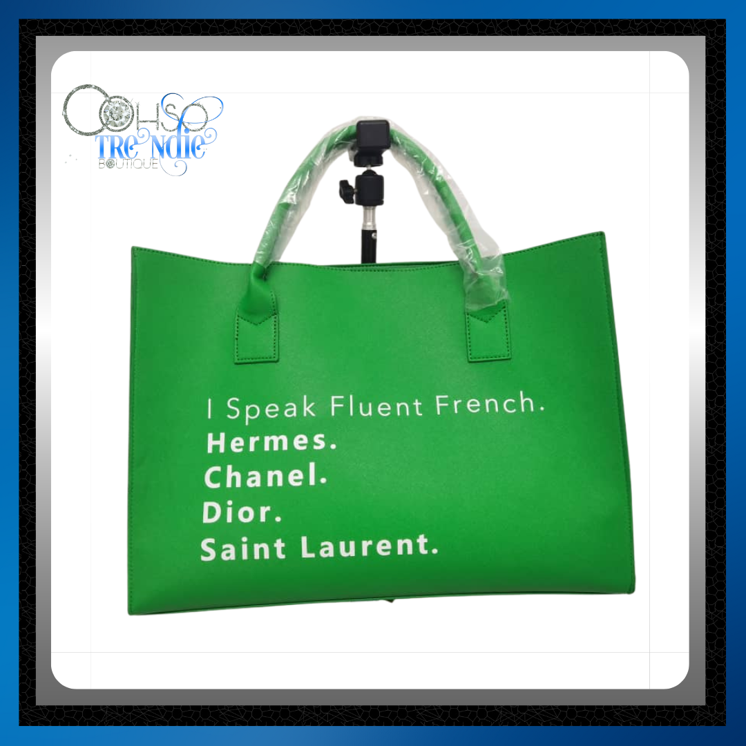 I Speak Fluent French Vegan Leather BECKY BUCKET BAG - Hush Boutique